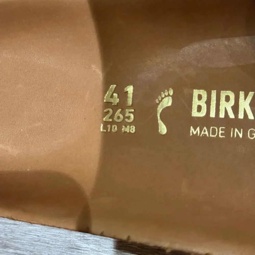 Birkenstock Madrid Big Buckle Oiled Leather Sandals Cognac Gold EU 41 US 10-10.5